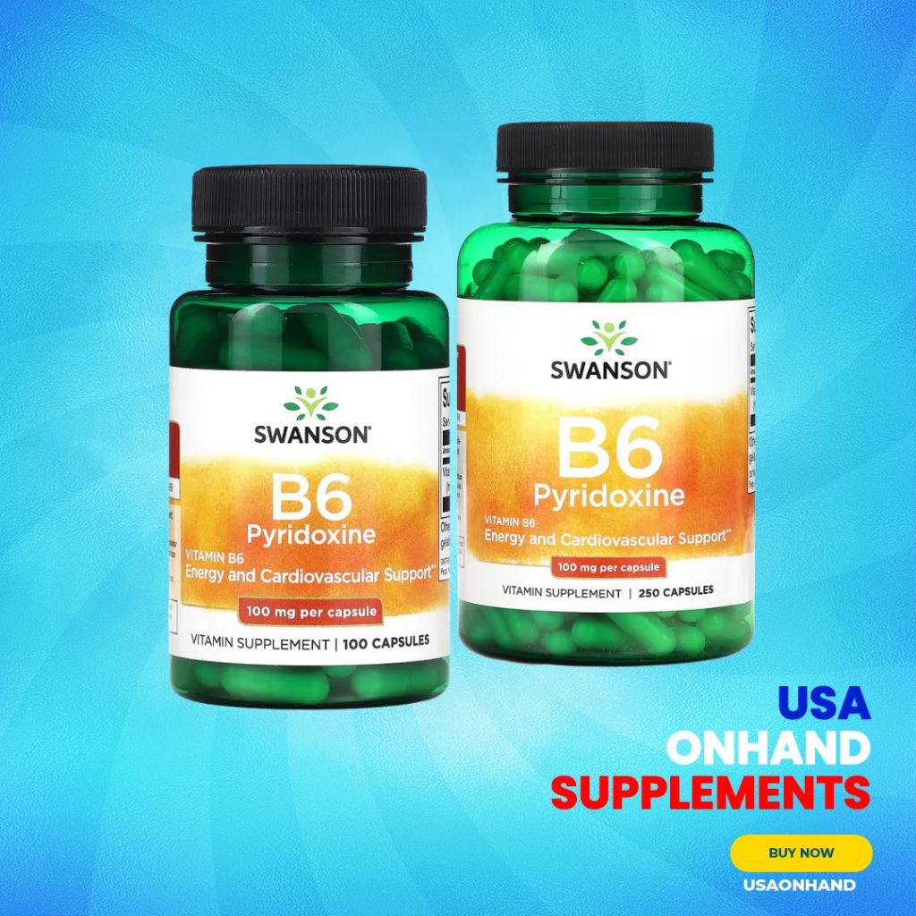 USA Onhand | Swanson, B6 Pyridoxine ( Energy and Cardiovascular Support )