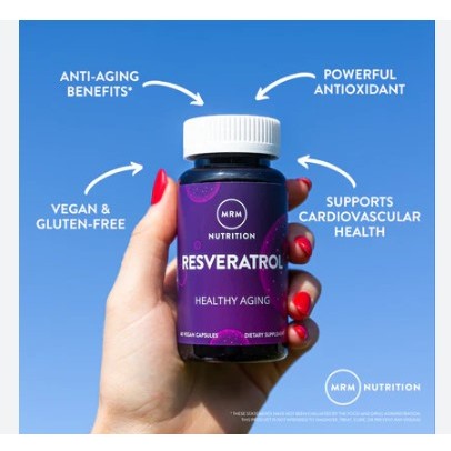 LowCostPh | MRM Nutrition, Resveratrol, 60 Vegan Capsules, Anti-Aging Benefits Powerful Antioxidant