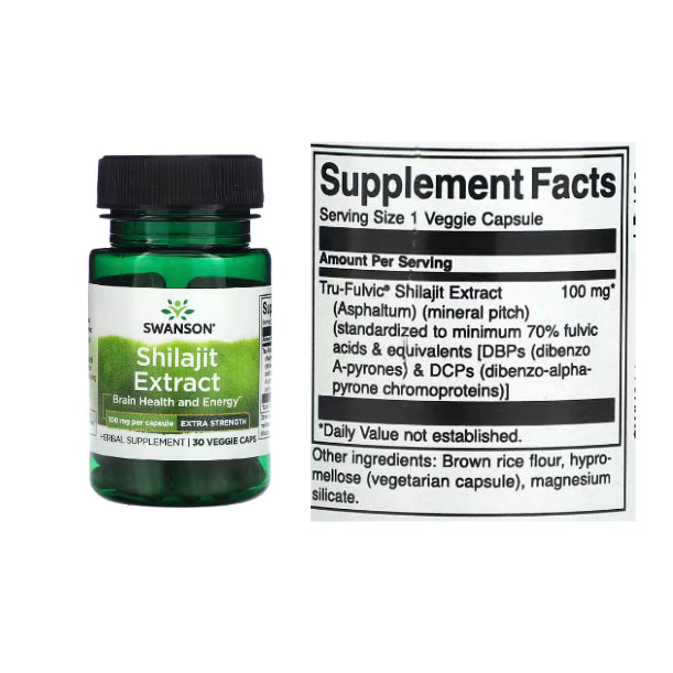 LowCost PH| Swanson, Shilajit Extract, Standardized, 400|100mg, 60 Veggie Capsules