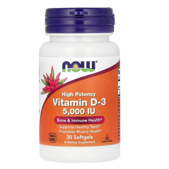 Low Cost PH | NOW, High Potency Vitamin D3, Helps Maintain Strong Bones Supports Immune System