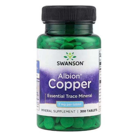 LowCostPH | Swanson, Albion Copper 2 mg, 300 Tablets EHelps Maintain the Health of Organs and Tissue