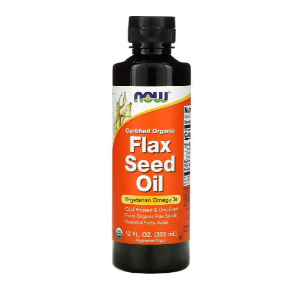 LowCostPH | NOW Foods, Certified Organic, Flax Seed Oil 24fl oz