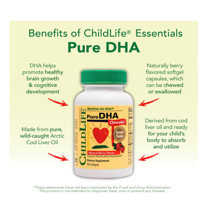 USA Onhand | ChildLife Essentials, Pure DHA, Natural Berry ( Children's Health )