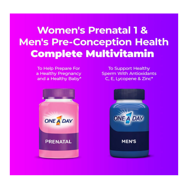 LowCost PH| One-A-Day, Pre-Pregnancy Couple's Pack, Women's & Women Prenatal Pre Conception Tablets