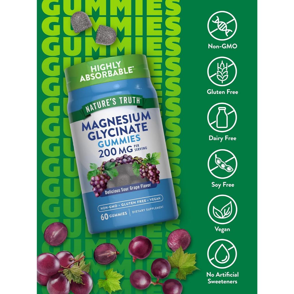 Nature'sTruthPH | Nature's Truth, Magnesium Glycinate, Supports Muscle Relaxation and Calmness