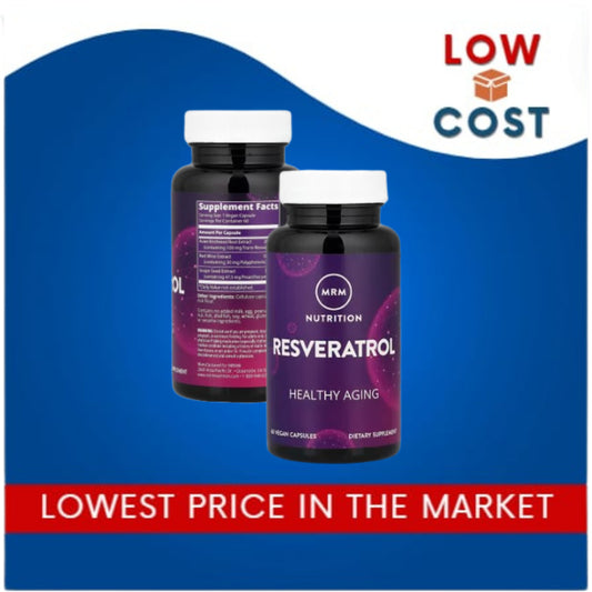 LowCostPh | MRM Nutrition, Resveratrol, 60 Vegan Capsules, Anti-Aging Benefits Powerful Antioxidant