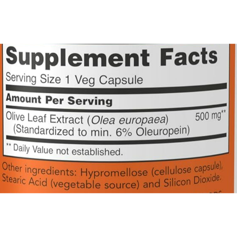 LowCost PH| NOW Foods, Olive Leaf Extract, 500 mg, 60 Veg Capsules