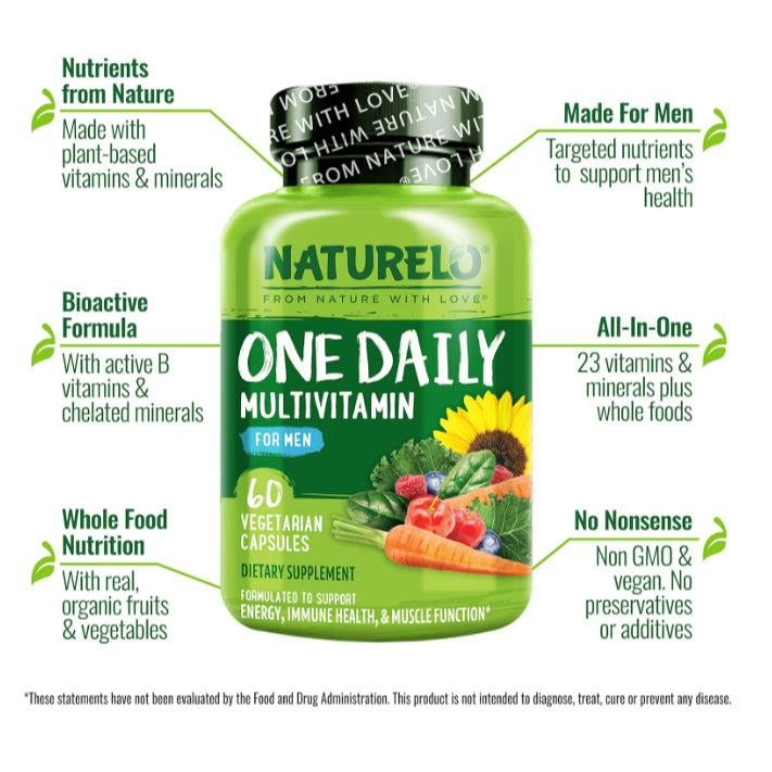 LowCost PH| NATURELO, One Daily Multivitamin For Men, 240 Vegetarian Capsules