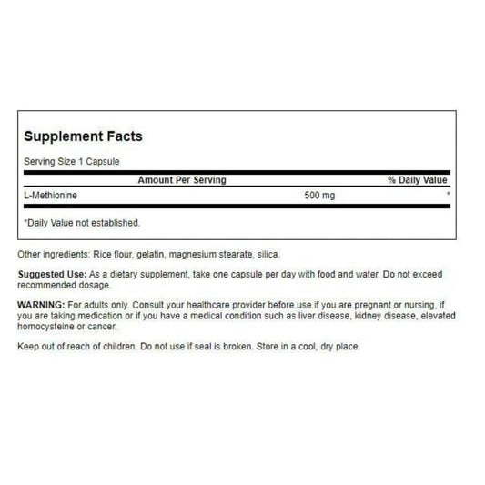 LowCost PH| Swanson, L-Methionine, 500 mg, 30 Capsules