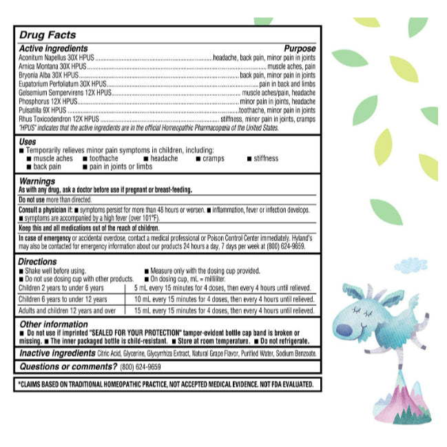 LowCost PH| Hyland's Kids Natural Pain Relief Relieves Muscle Aches Headache Minor Joint Pain