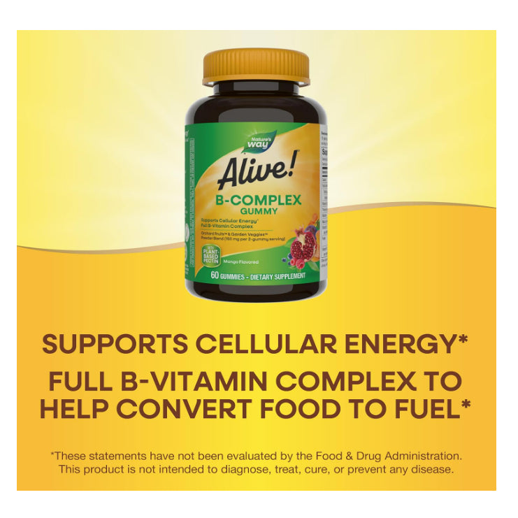 LowCost PH| Nature's Way, Alive! B-Complex Gummy, Mango, 60 Gummies