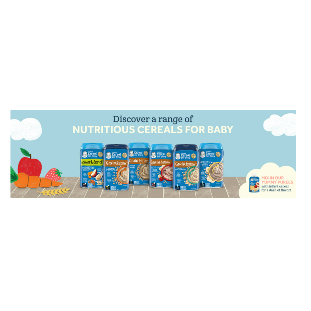 Low Cost PH | Gerber Cereal for Baby, Grain & Grow, 1st & 2nd Foods, Oatmeal, Banana, Strawberry