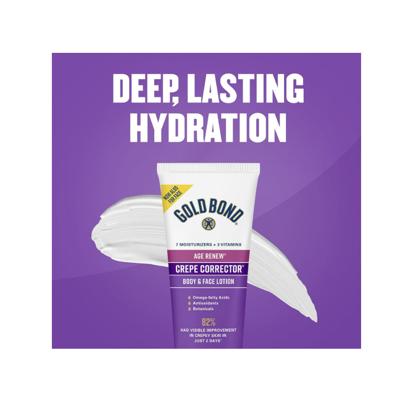 USAOnhand| Gold Bond Age Renew Crepe Corrector Body Lotion, Replenishing & Smoothing Formula, 8 oz.