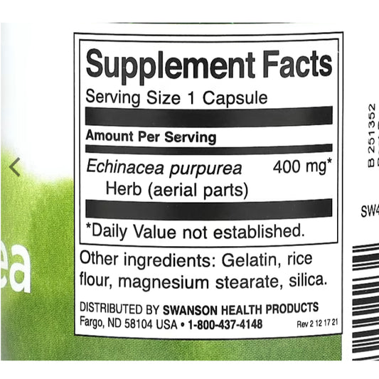 LowCost PH| Swanson, Echinacea, 400 mg, 100 Capsules