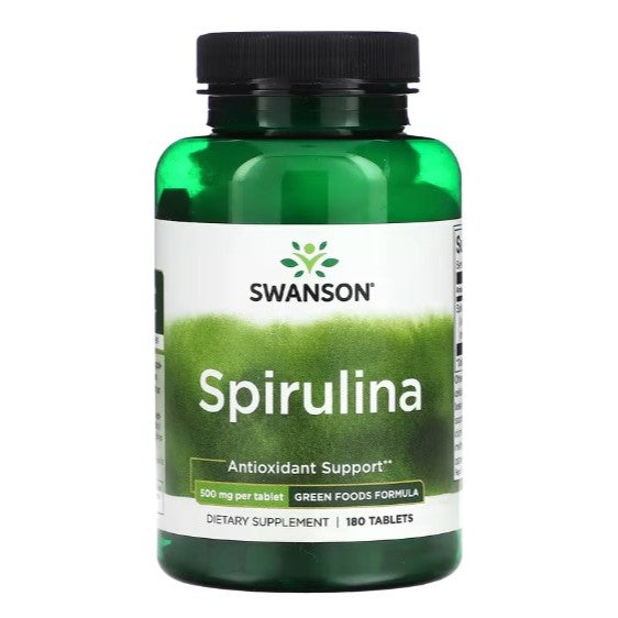 Swanson Ph | Swanson, Spirulina, 500 mg, 180 Tablets. Antioxidant Support Supports Toxin Removal