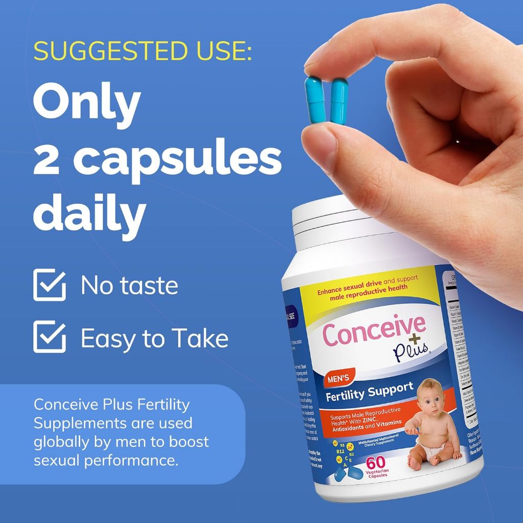LowCost PH| Conceive Plus Men's Fertility Sperm Count Booster w/ Maca, L-Arginine, Zinc,Folate,Magne