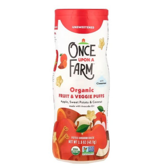 Little Sunshine | Happy Baby, Superfood Puffs Once Upon A Farm, Organic Fruit & Veggie Puffs,