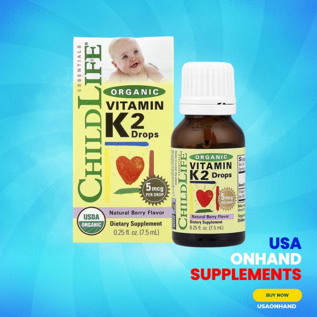 USA Onhand | ChildLife Essentials Organic Vitamin D3 & K2 Drops ( Children's Health )