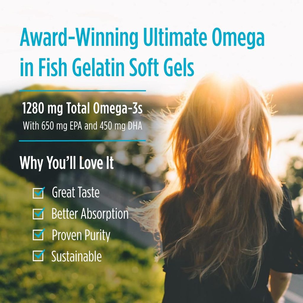 LowCostPh | Nordic Naturals, Ultimate Omega, Lemon, 60 Fish Gelatin Soft Gels, Optimal Wellness