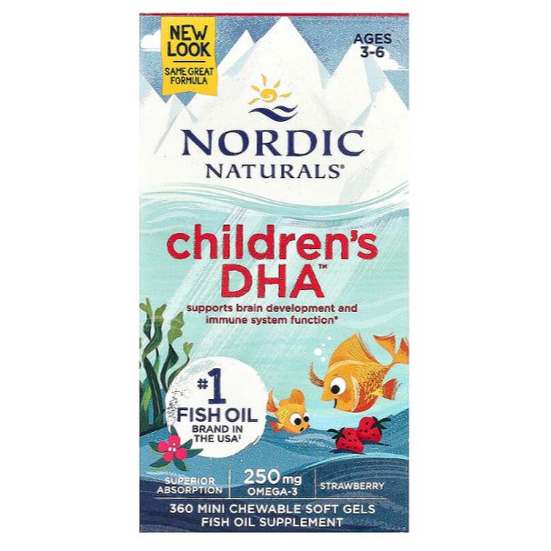 LittleSunshine | Nordic Naturals, Children's DHA, Ages 1-6, Strawberry, Vegetarian, Brain Support