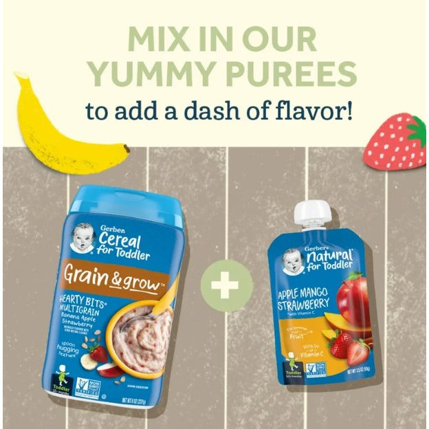 NaturalSolutions | Gerber, Cereal for Baby, Grain & Grow, 1st, 2nd Foods, Power Blend, Oatmeal, Rice