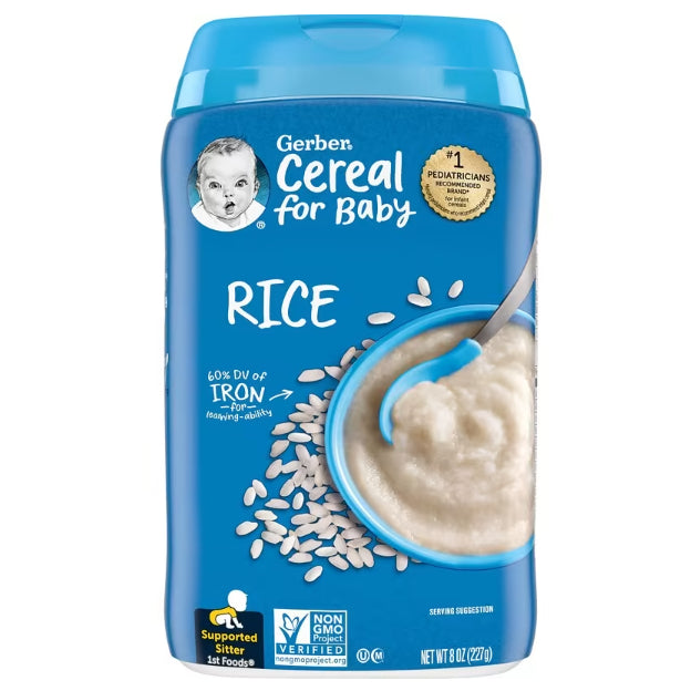 NaturalSolutions | Gerber, Cereal for Baby, Grain & Grow, 1st, 2nd Foods, Power Blend, Oatmeal, Rice