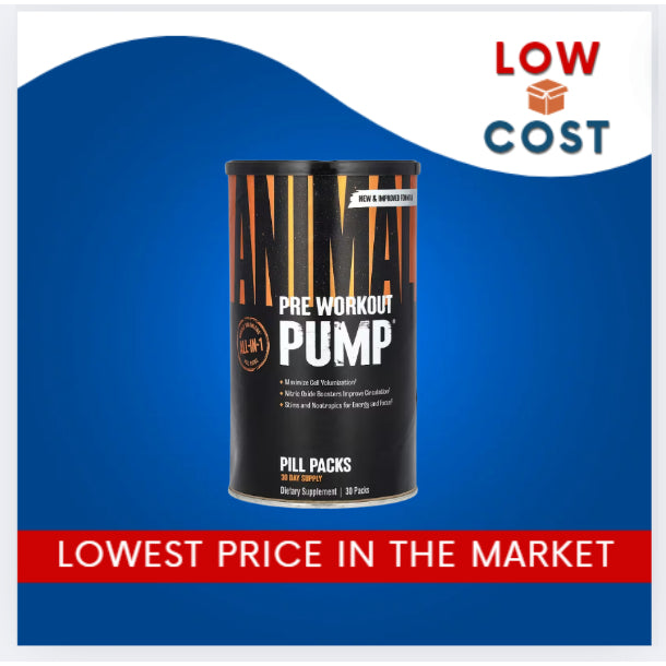 LowCostPH| Universal Nutrition Animal Pump Pre-Workout, Nitric Oxide, Creatine, Energy Supplement,30