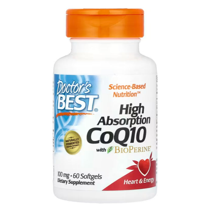 LowCostPH| Doctor's Best High Absorption CoQ10 with BioPerine, Gluten Free Naturally Fermented, Hear
