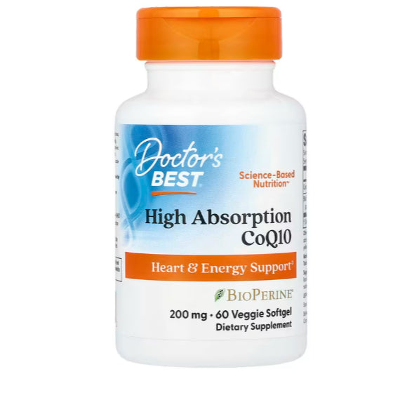 LowCostPH| Doctor's Best High Absorption CoQ10 with BioPerine, Gluten Free Naturally Fermented, Hear