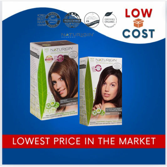 LowCostPh | Naturigin 4.6 Copper Brown 100%,  2.3 Ebony 100% Permanent Hair Colour Organic