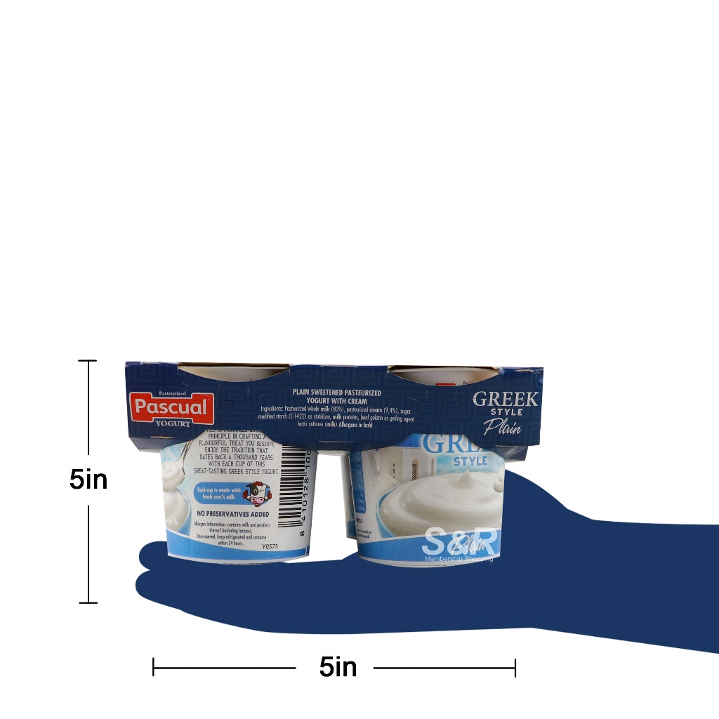 LowCostPh | Pascual Yogurt Greek Style Plain 4pcs, Supports digestive health