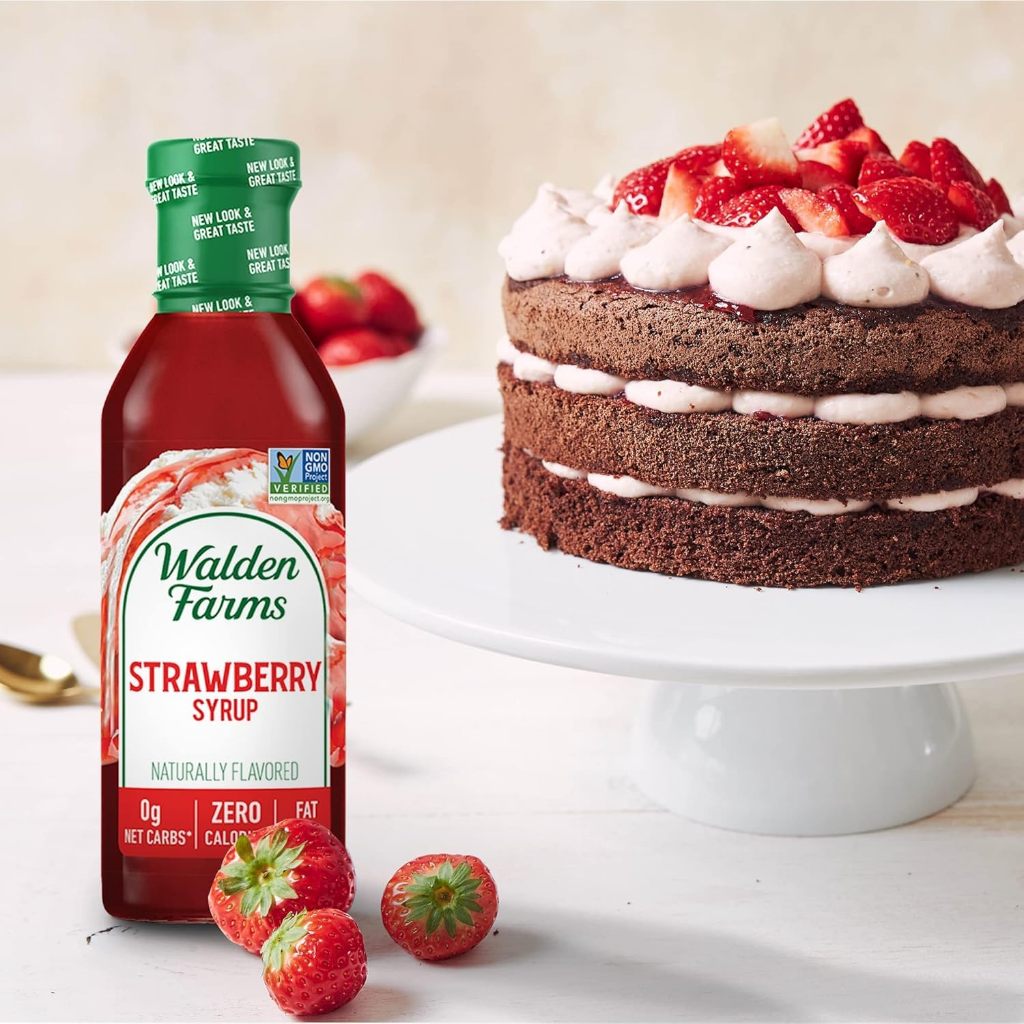 LowCostPh | Walden Farms, Strawberry Syrup, 12 fl oz (355 ml) Keto Friendly Naturally Flavored