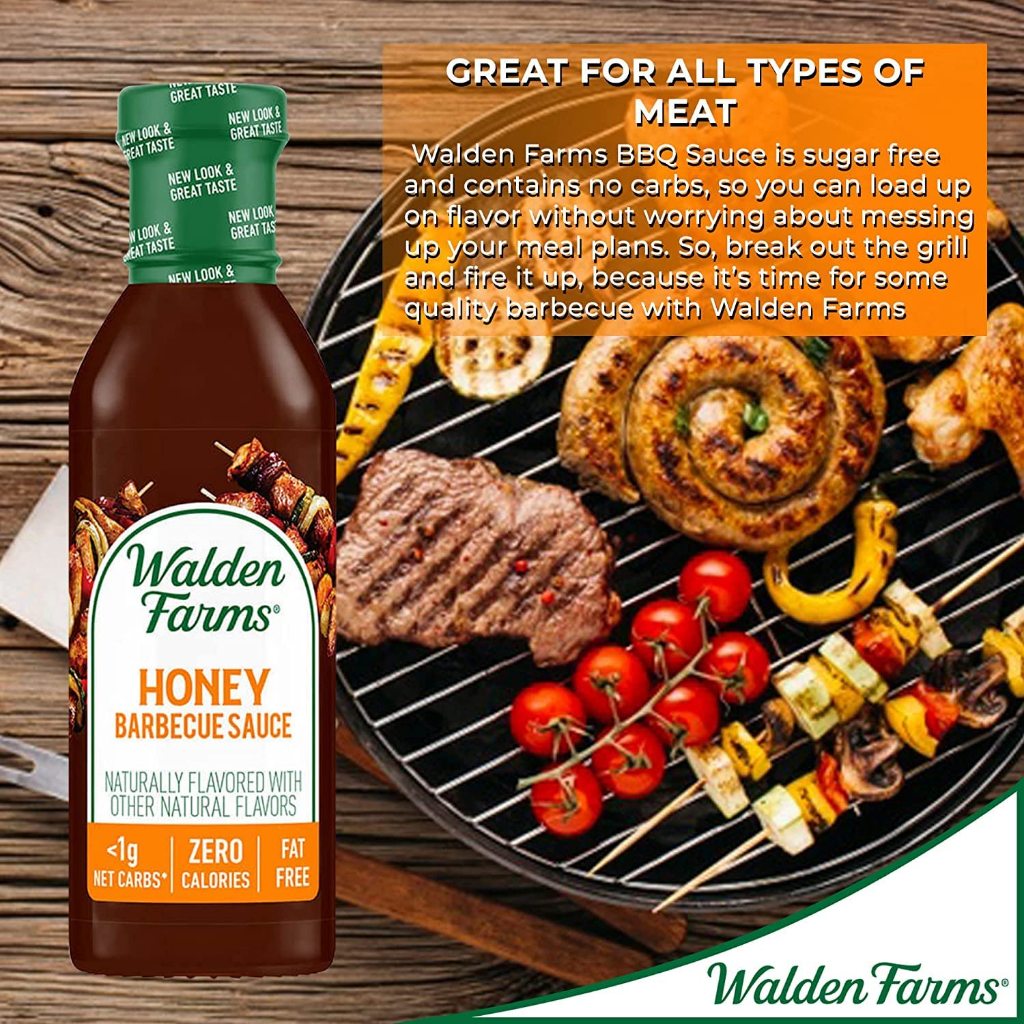 LowCostPh | Walden Farms, Honey Barbecue Sauce, 12 fl oz (355 ml), Keto Friendly, Zero Calories