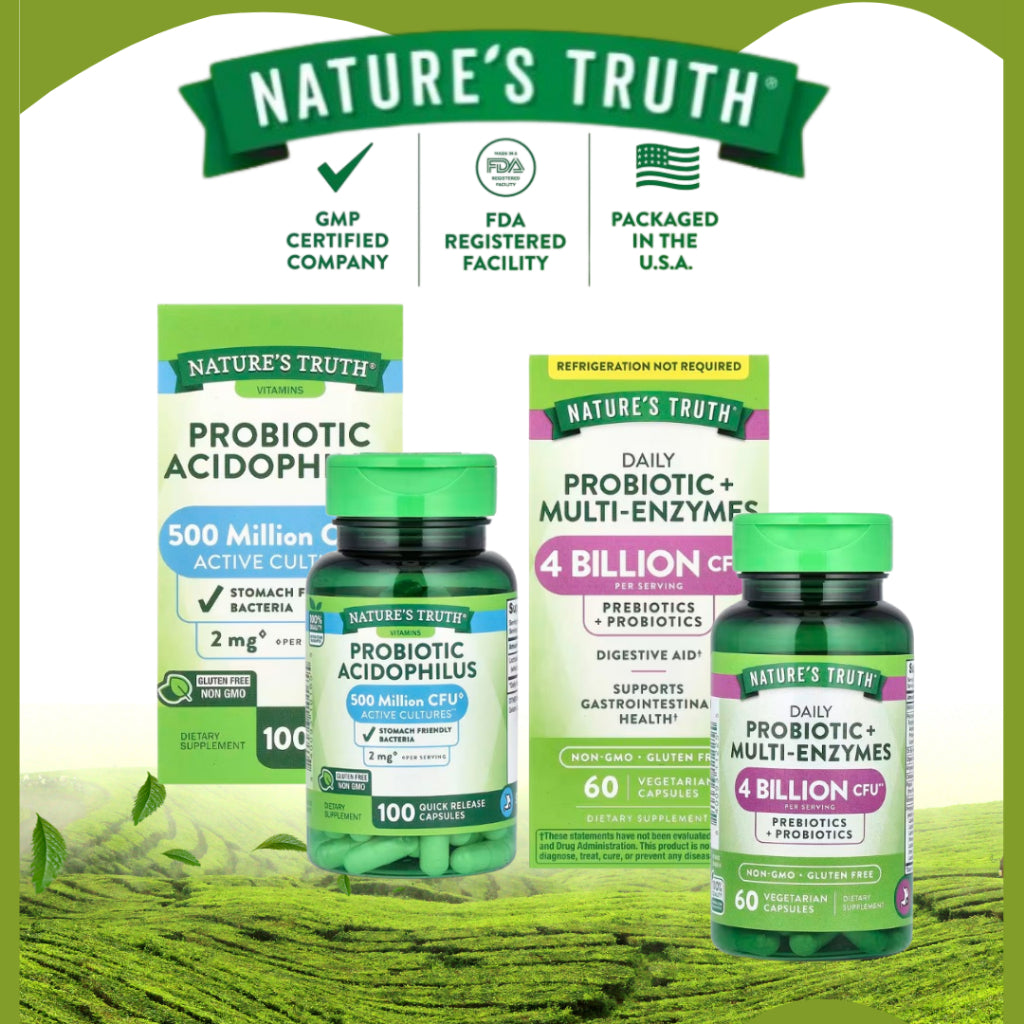 Nature'sTrusthPH | Nature's Truth, Probiotic Acidophilus, Daily Probiotic + Multi-Enzymes, Immunity