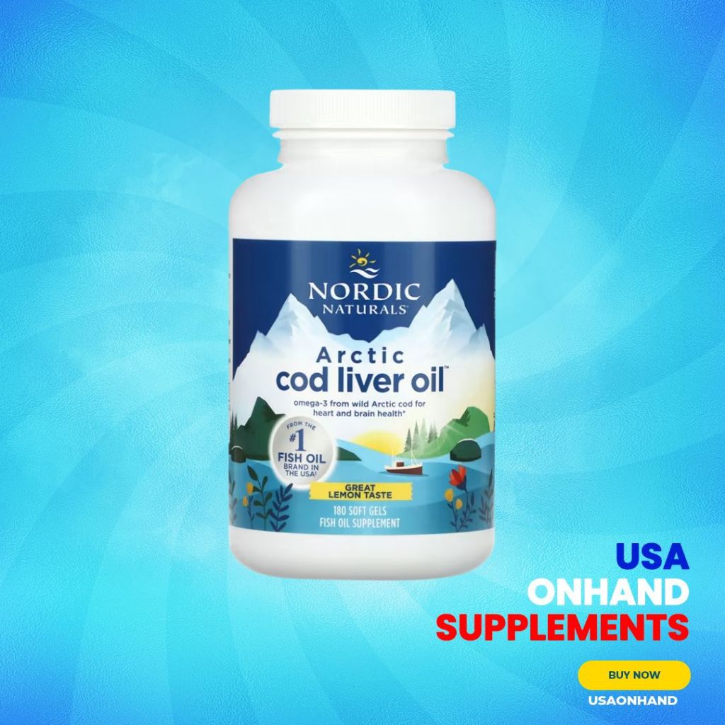 USA Onhand | Nordic Naturals, Arctic Cod Liver Oil, Lemon ( Heart & Brain Health )