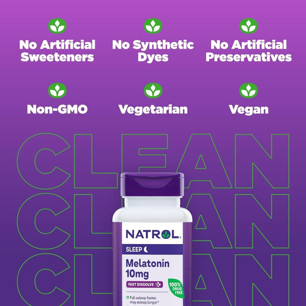 LowCostPh | Na trol, Melatonin, Fast Dissolve, Citrus, 10 mg, 60 Tablets, 100% Drug-Free