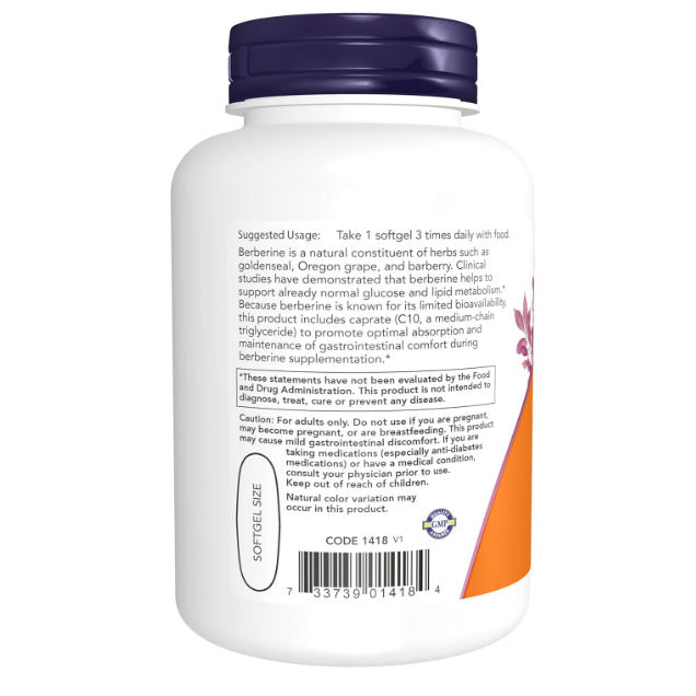 LowCost PH| NOW Foods, Berberine Glucose Support, 90 Softgels | Blood Sugar Regulation