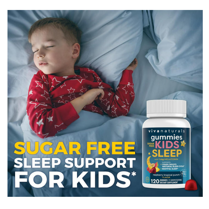 LowCost PH| Kids Sleep Gummies with Melatonin 1 mg - Vegan, Gluten and Sugar-Free Chewables 3yrs+