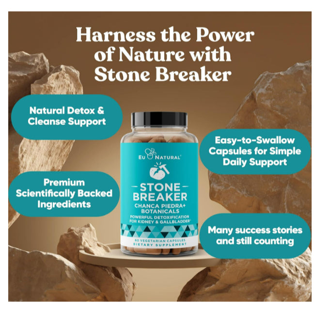 LowCost PH| Eu Natural, Stone Breaker, 60 Vegetarian Capsules