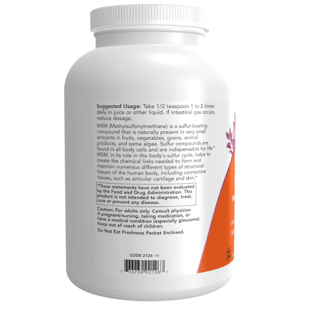 LowCost PH| NOW Foods, MSM Powder, 1 lb (454 g) (Methylsulfonylmethane) Supports Healthy Cartilage