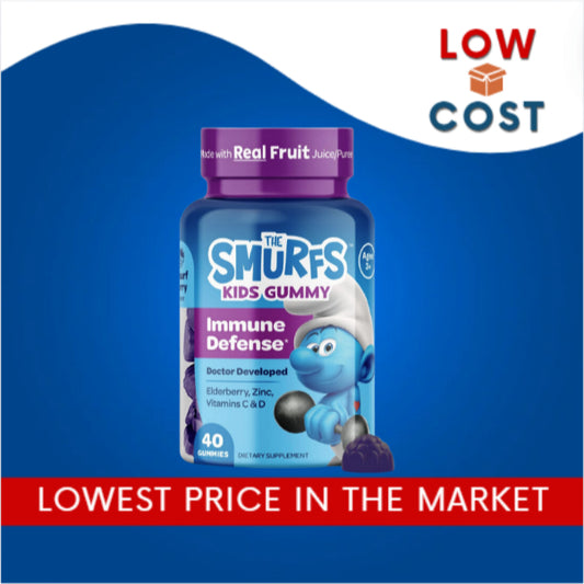 Lowcostph | The Smurfs, Kids Gummy, Immune Defense, Ages 3+, Smurf Berry, 40Gummy