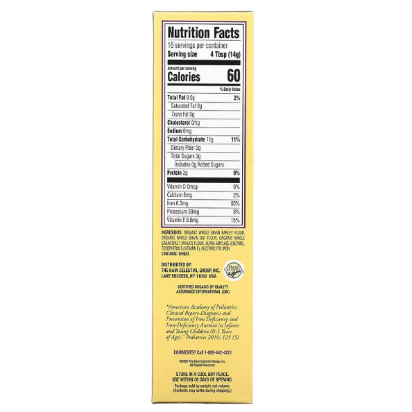 LittleSunshine | Earth's Best, Organic Whole Grain Multi-Grain Cereal, Whole Grain Oatmeal 227g