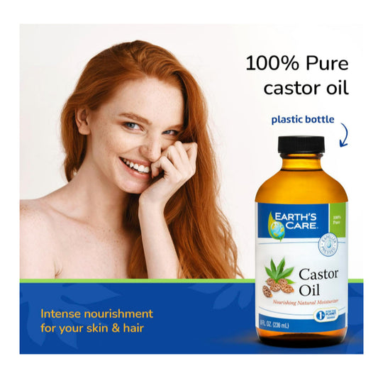 USAOnhand| Earth's Care Castor Oil - 100% Pure Castor Oil Expeller Pressed - All Natural 236ml