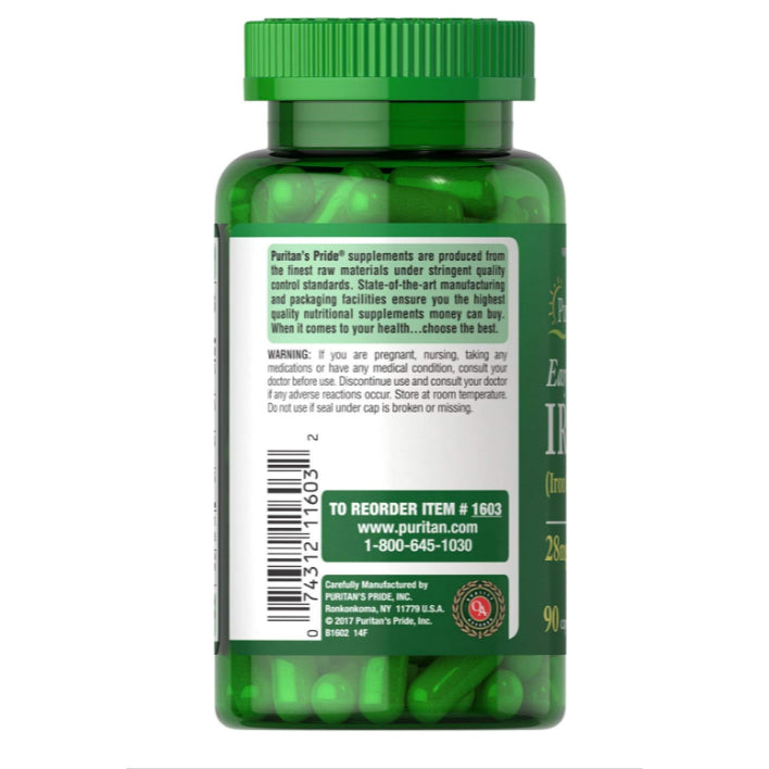 LowCost PH| Puritan's Pride Easy Iron 28 mg (Iron Glycinate)-90 Capsules