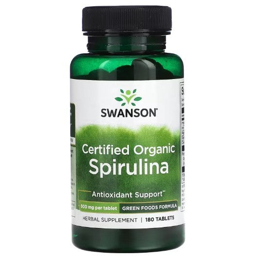 Swanson Ph | Swanson, Spirulina, 500 mg, 180 Tablets. Antioxidant Support Supports Toxin Removal