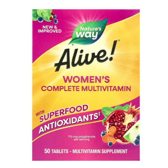 USA Onhand | Nature's Way, Alive! Max3 Potency, Men's and Women's Daily Multivitamin, No Added Iron