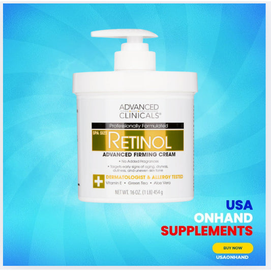 USA Onhand | Advanced Clinicals, Retinol, Advanced Firming Cream, 16 oz