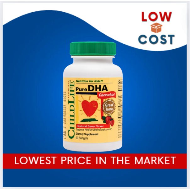 LowCost PH| ChildLife Essentials, Pure DHA, Natural Berry, 90 Chewables, for Toddlers, Gluten Free