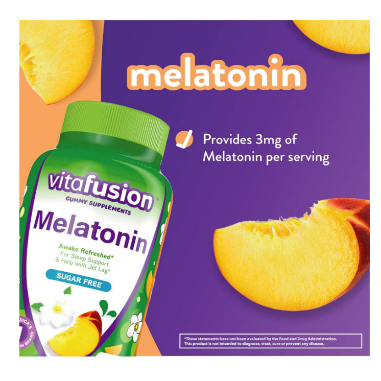 Low Cost PH | VitaFusion, Melatonin, Sugar Free, Natural White Tea & Peach Flavors SLEEP AID