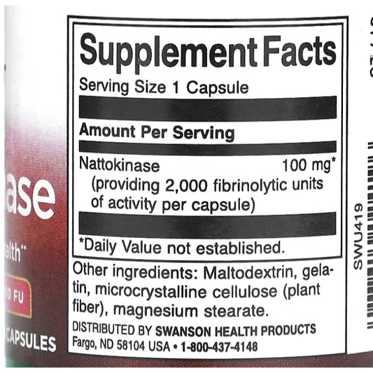 LowCost PH| Swanson, Nattokinase, 100 mg , 30 Capsules